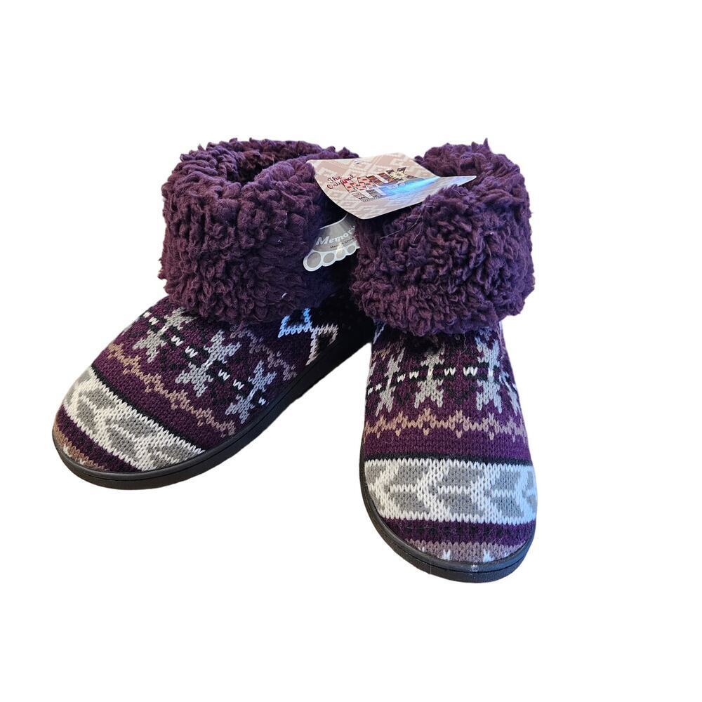 NWT Muk Luks Women's Melinda Slipper Boots Size small 5/6 A&M aggie colors